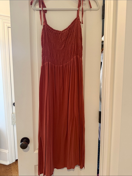 LOFT Dresses & Skirts - LOFT Rust Tie-Shoulder Maxi Dress